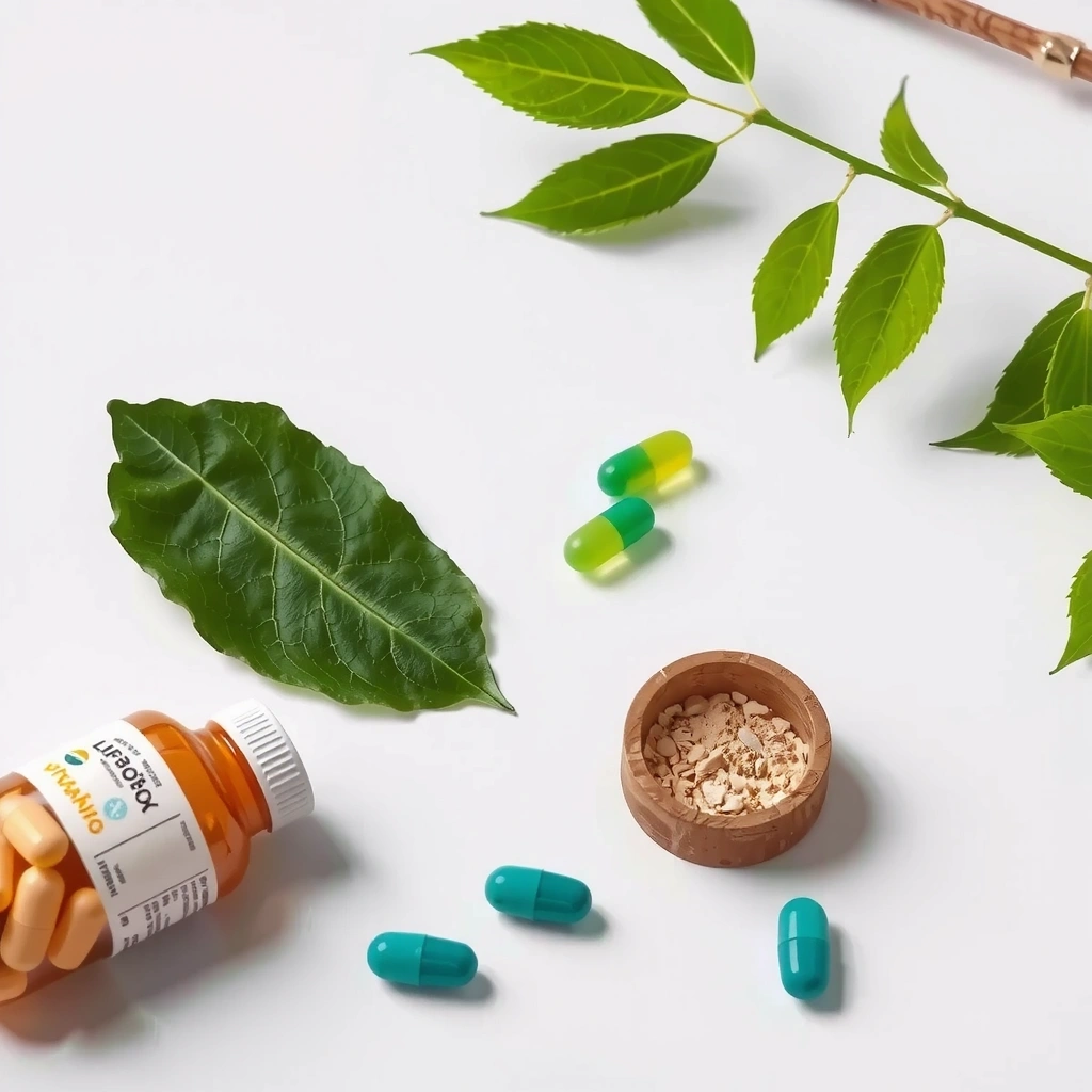 Fundo hero de vitaminas e suplementos naturais